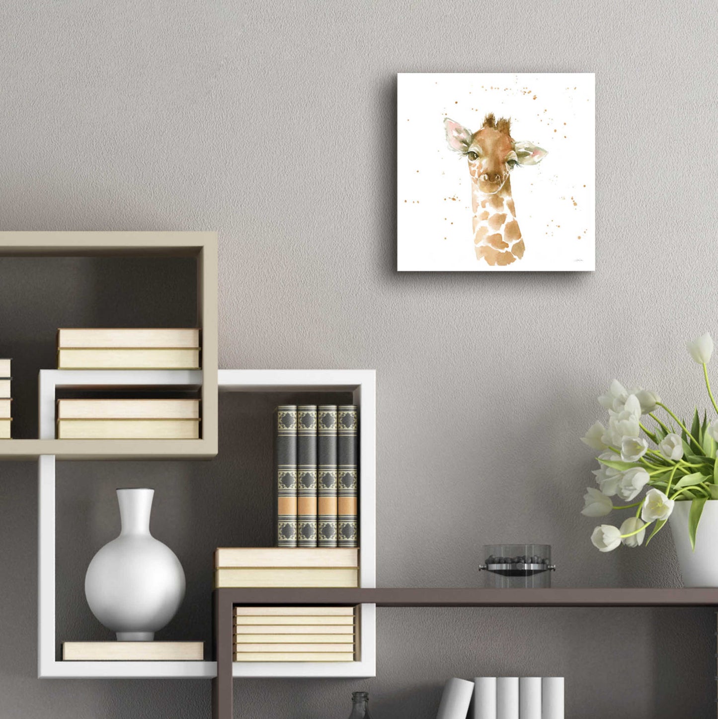 Epic Art 'Baby Giraffe' by Katrina Pete, Acrylic Glass Wall Art,12x12