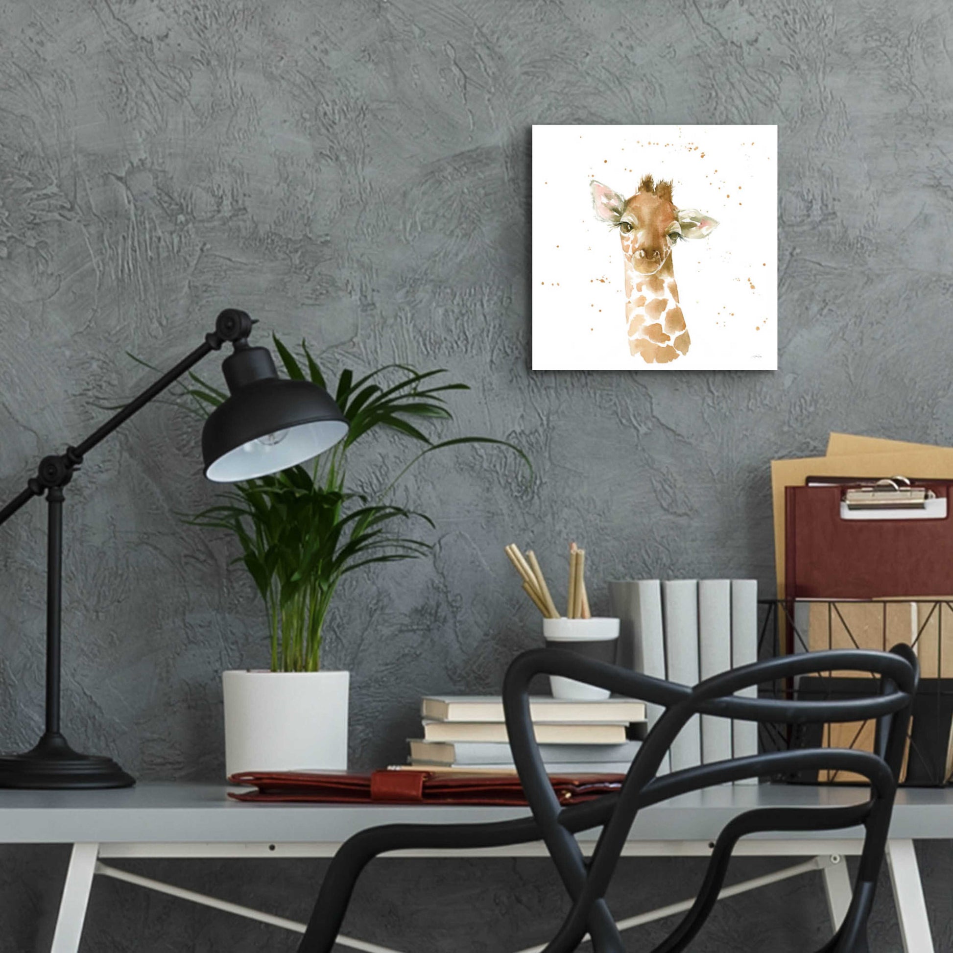 Epic Art 'Baby Giraffe' by Katrina Pete, Acrylic Glass Wall Art,12x12