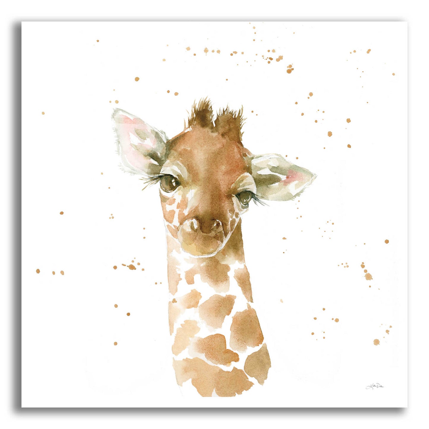 Epic Art 'Baby Giraffe' by Katrina Pete, Acrylic Glass Wall Art,12x12