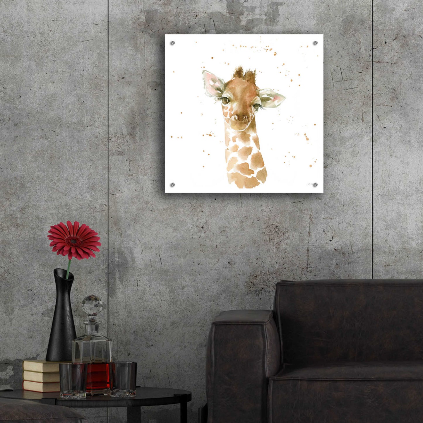 Epic Art 'Baby Giraffe' by Katrina Pete, Acrylic Glass Wall Art,24x24