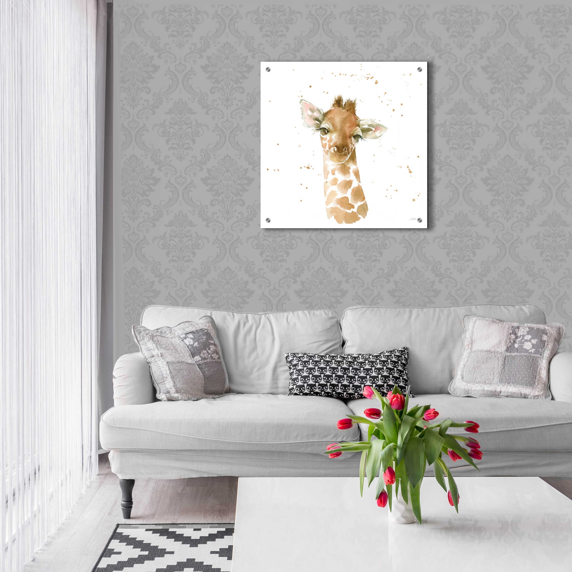 Epic Art 'Baby Giraffe' by Katrina Pete, Acrylic Glass Wall Art,24x24