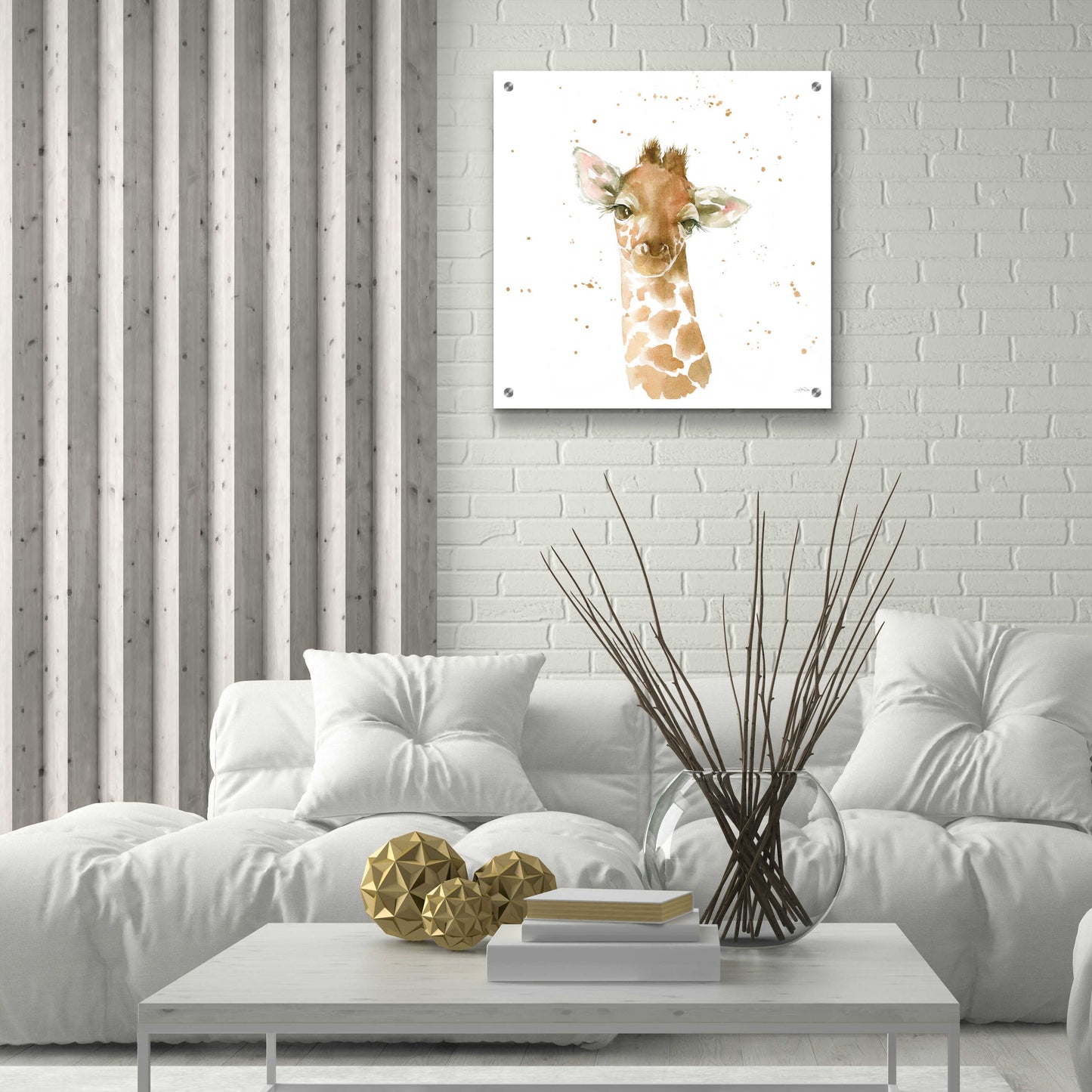 Epic Art 'Baby Giraffe' by Katrina Pete, Acrylic Glass Wall Art,24x24