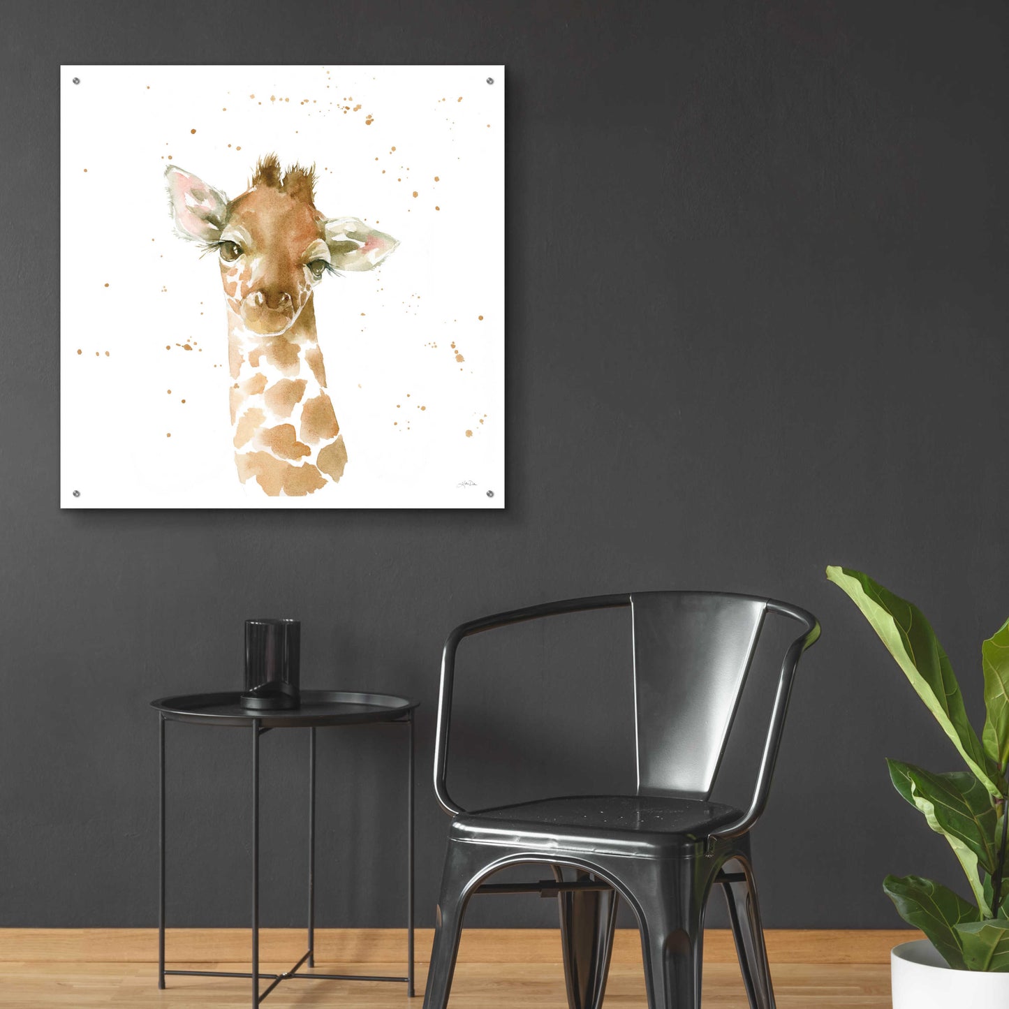 Epic Art 'Baby Giraffe' by Katrina Pete, Acrylic Glass Wall Art,36x36