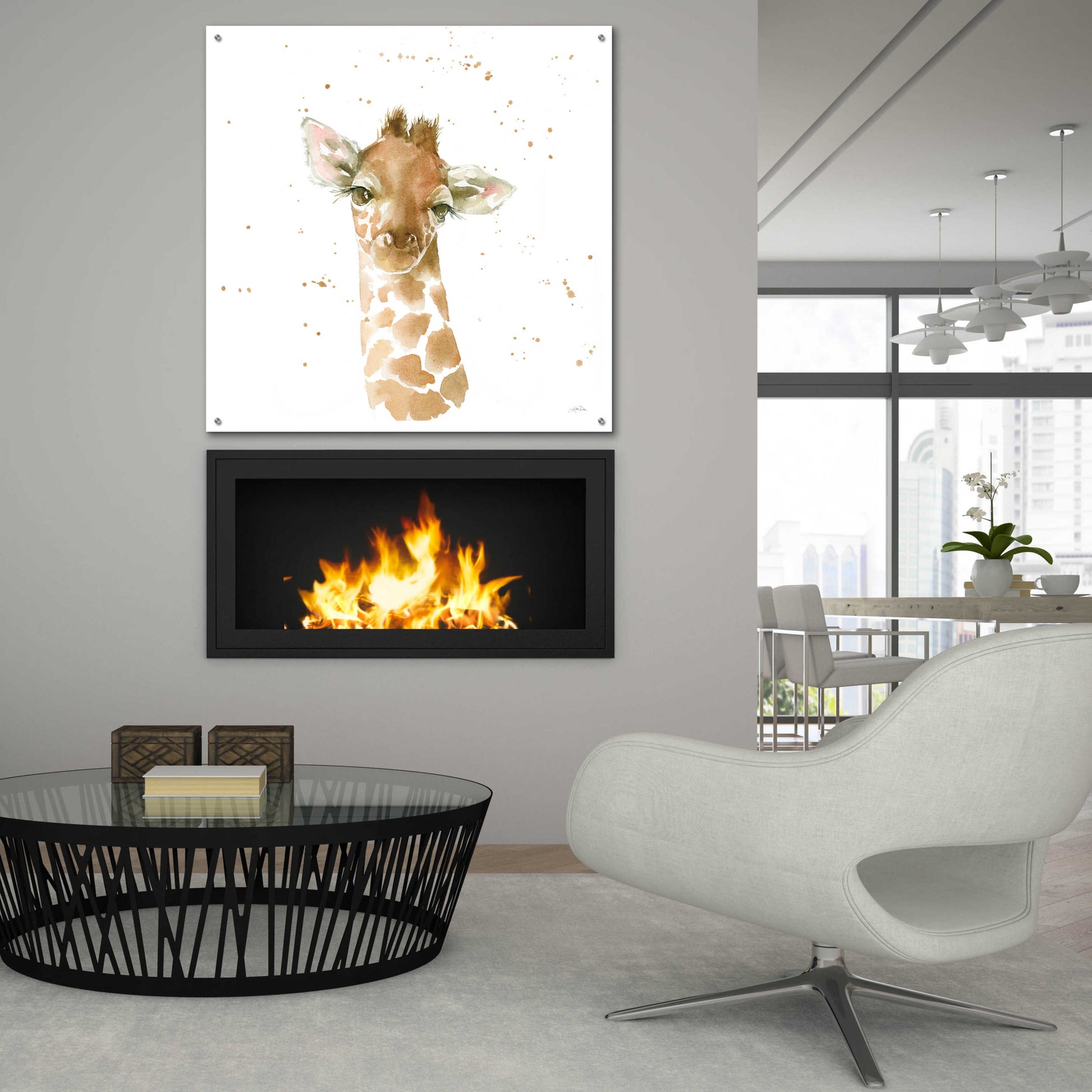 Epic Art 'Baby Giraffe' by Katrina Pete, Acrylic Glass Wall Art,36x36