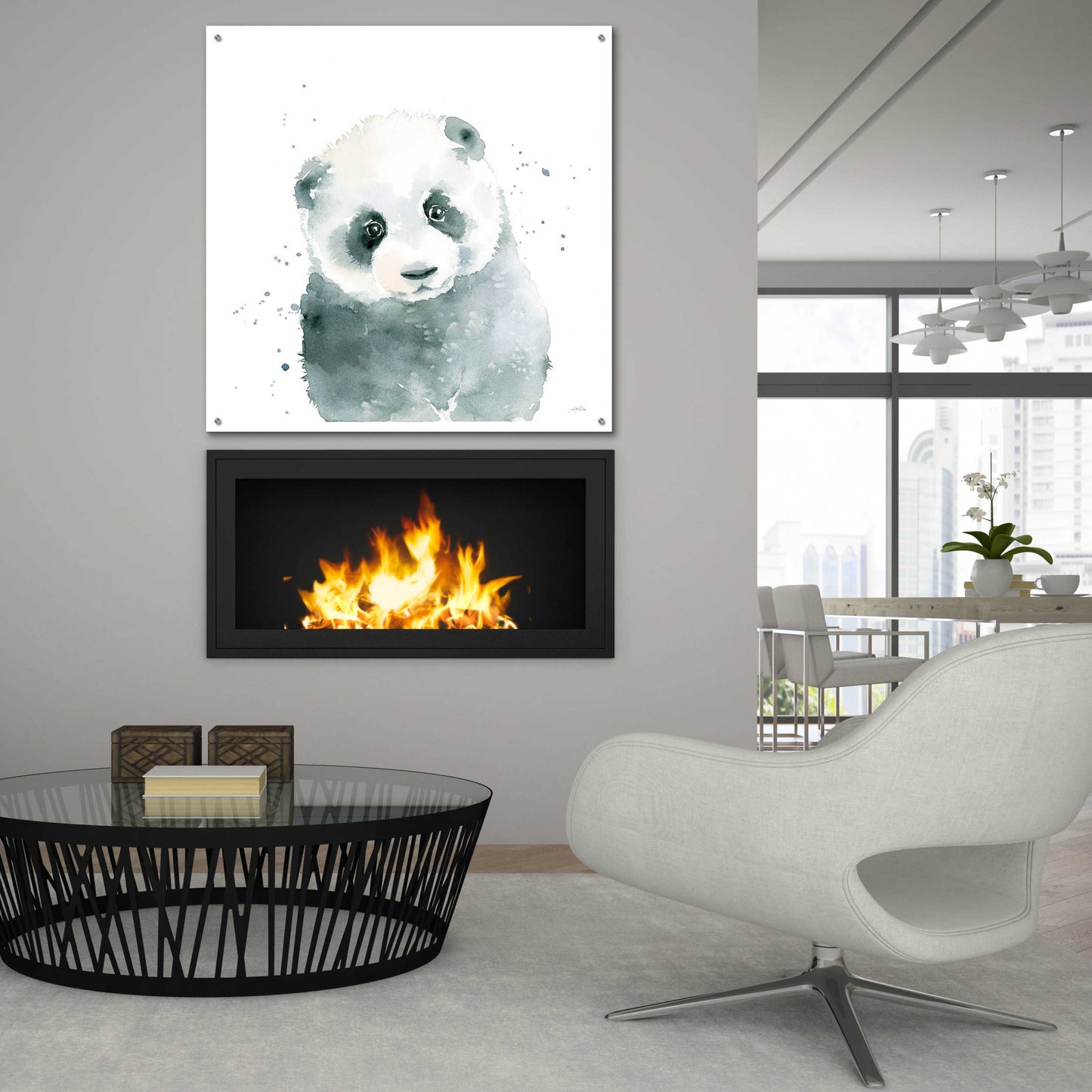 Epic Art 'Panda Cub' by Katrina Pete, Acrylic Glass Wall Art,36x36