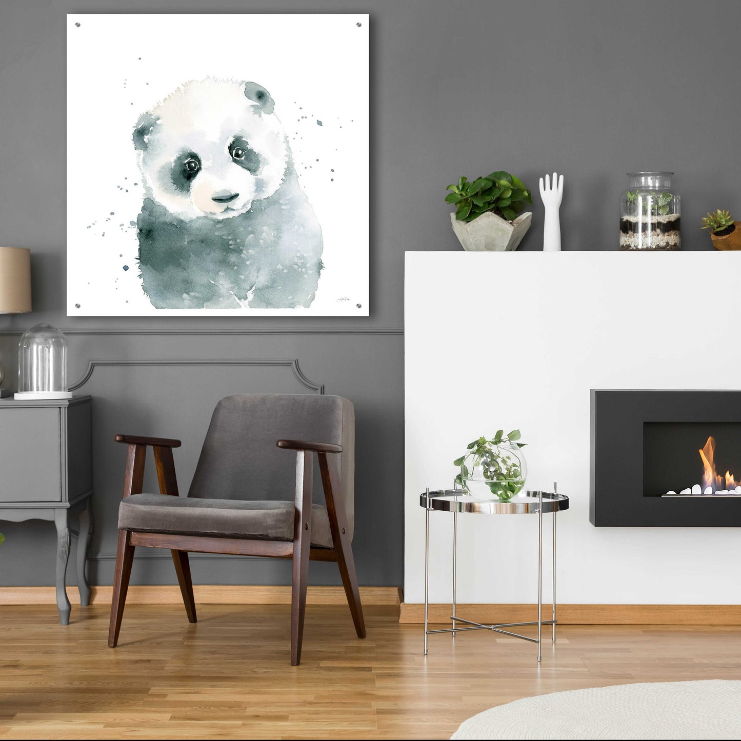 Epic Art 'Panda Cub' by Katrina Pete, Acrylic Glass Wall Art,36x36