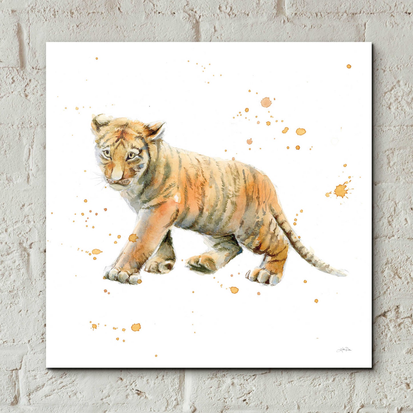 Epic Art 'Tiger Cub' by Katrina Pete, Acrylic Glass Wall Art,12x12