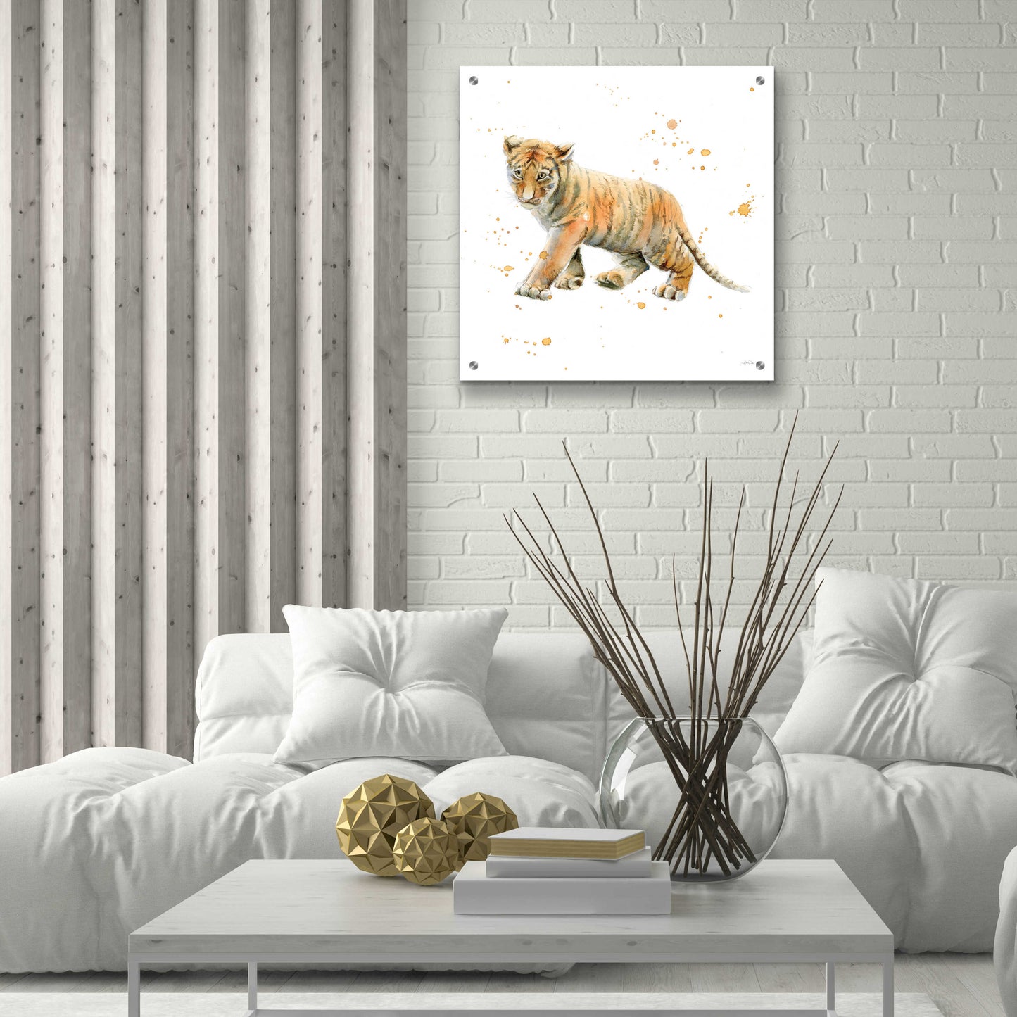 Epic Art 'Tiger Cub' by Katrina Pete, Acrylic Glass Wall Art,24x24