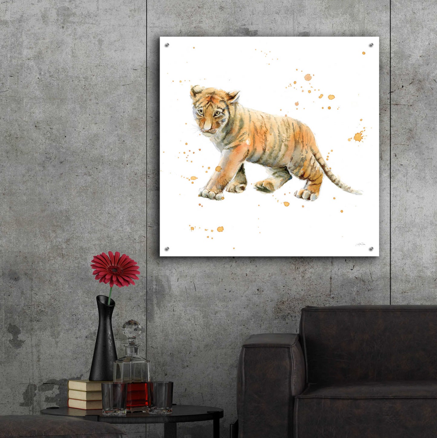 Epic Art 'Tiger Cub' by Katrina Pete, Acrylic Glass Wall Art,36x36