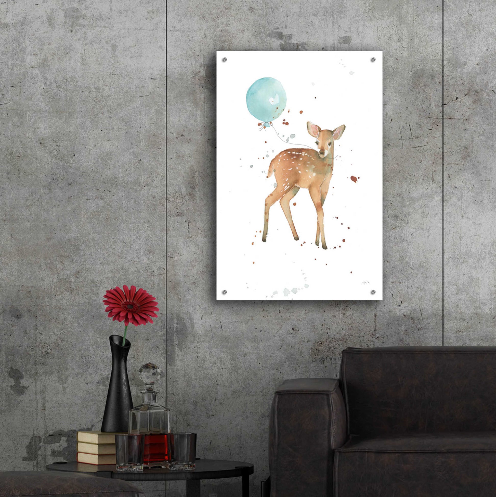 Epic Art 'Festive Fawn' by Katrina Pete, Acrylic Glass Wall Art,24x36