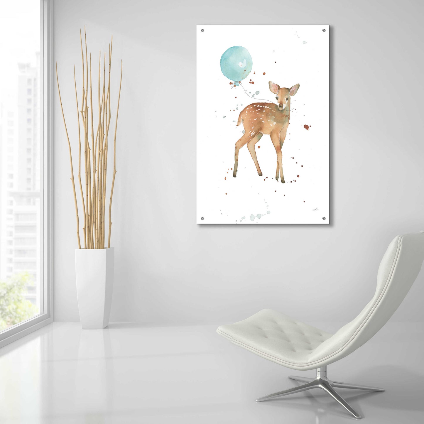 Epic Art 'Festive Fawn' by Katrina Pete, Acrylic Glass Wall Art,24x36