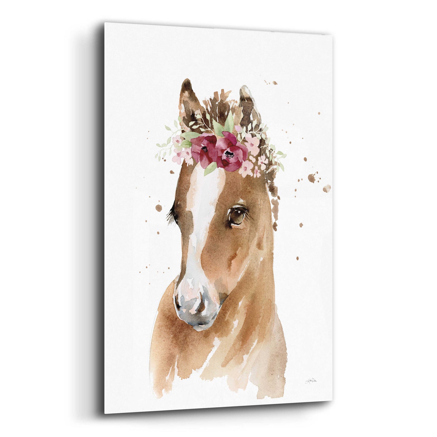 Epic Art 'Floral Pony' by Katrina Pete, Acrylic Glass Wall Art,16x24