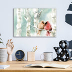Epic Art 'Christmas Cardinals' by Katrina Pete, Acrylic Glass Wall Art,16x12