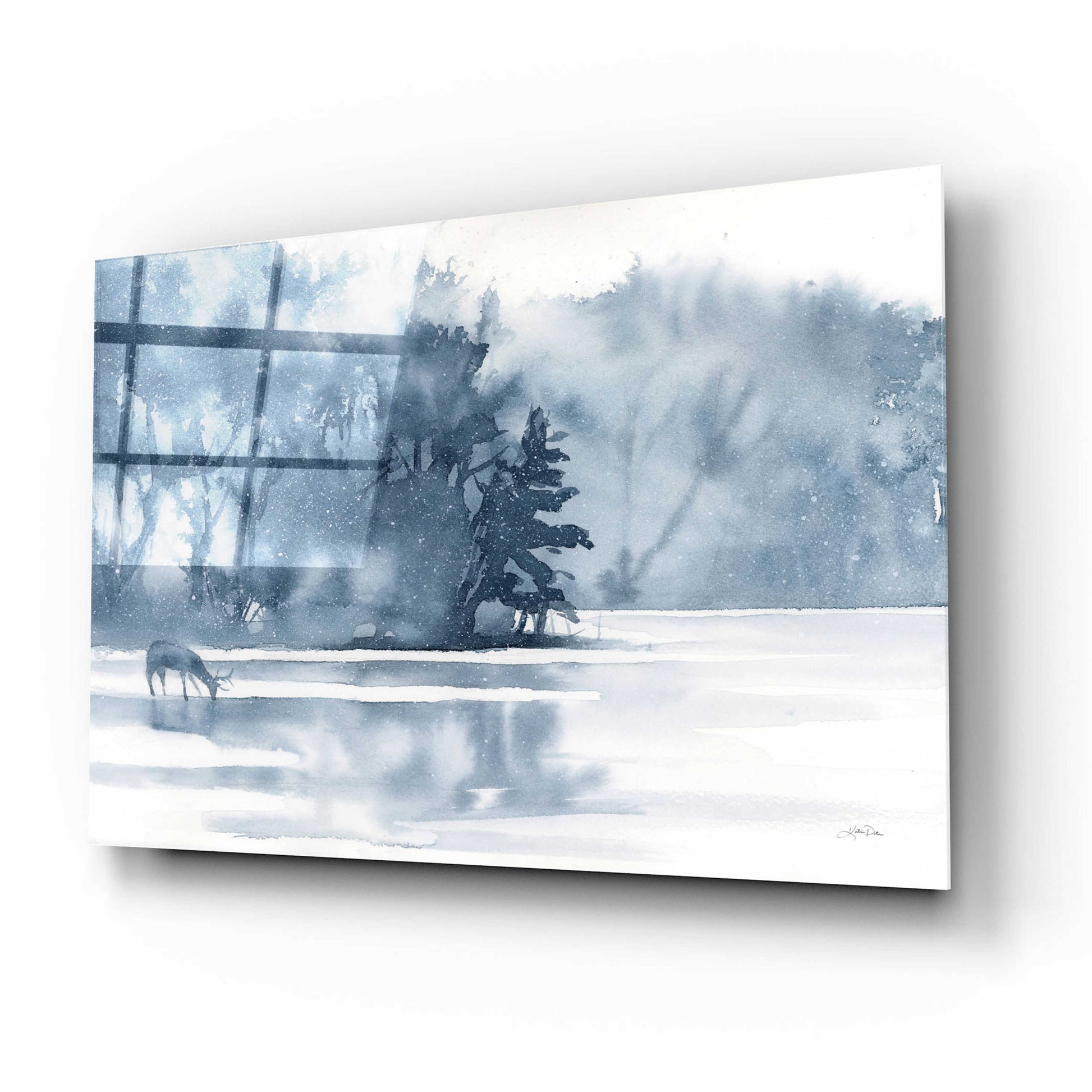 Epic Art 'Winter Lake' by Katrina Pete, Acrylic Glass Wall Art,16x12