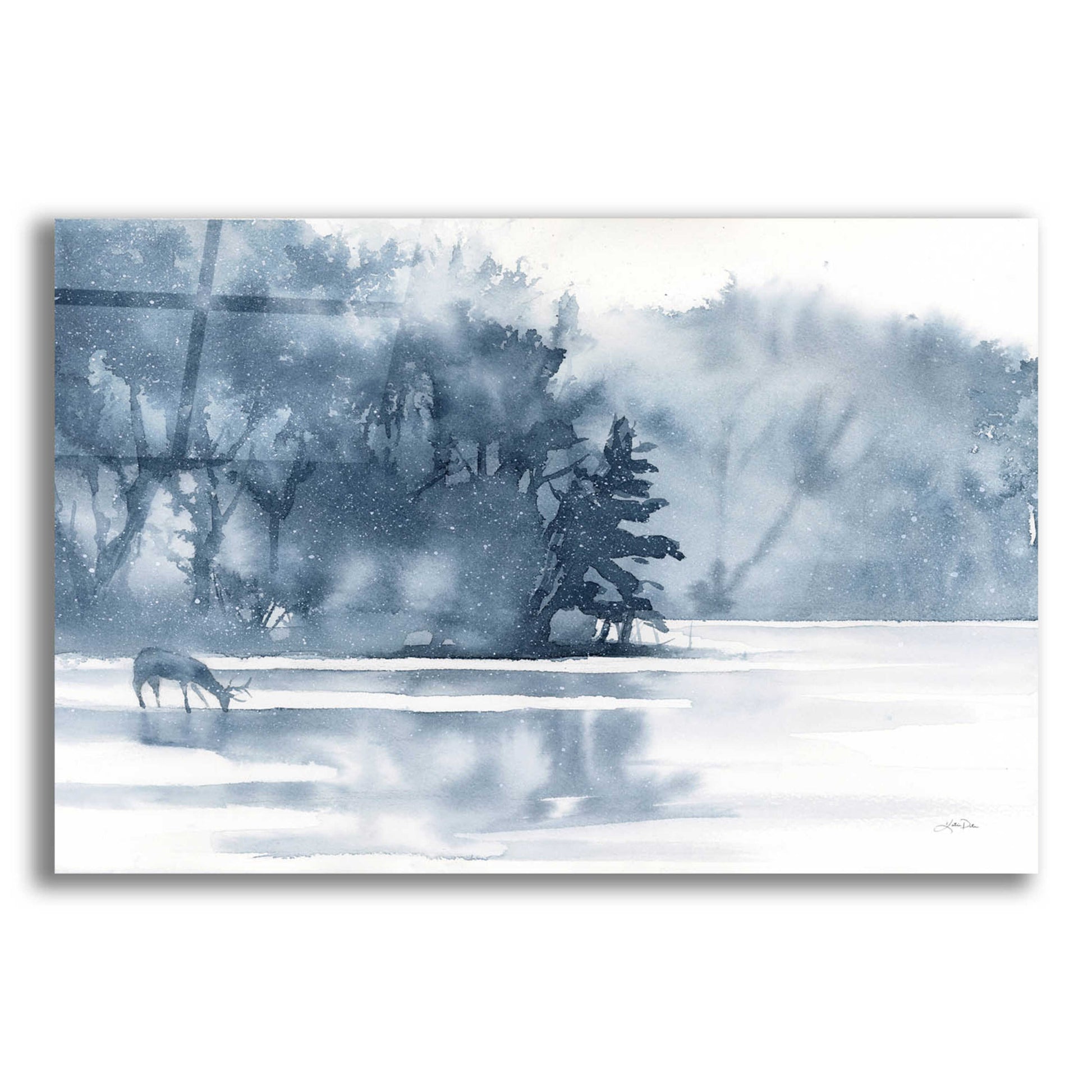 Epic Art 'Winter Lake' by Katrina Pete, Acrylic Glass Wall Art,16x12