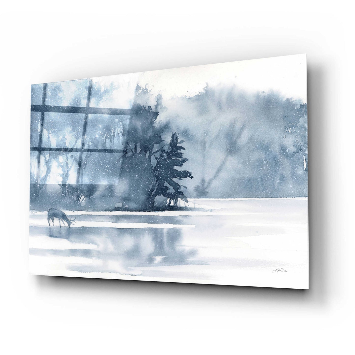 Epic Art 'Winter Lake' by Katrina Pete, Acrylic Glass Wall Art,24x16