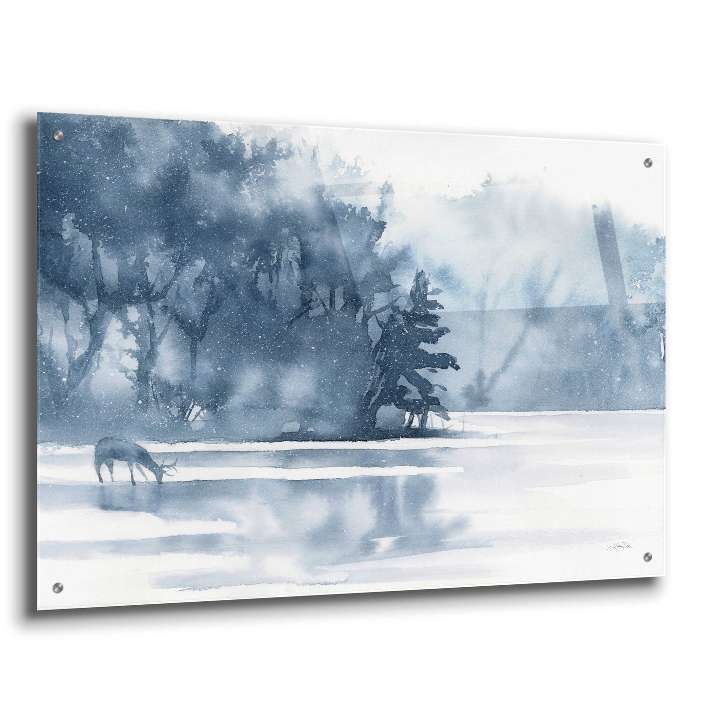 Epic Art 'Winter Lake' by Katrina Pete, Acrylic Glass Wall Art,36x24