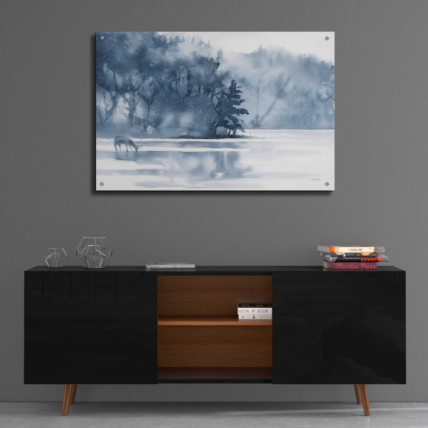 Epic Art 'Winter Lake' by Katrina Pete, Acrylic Glass Wall Art,36x24