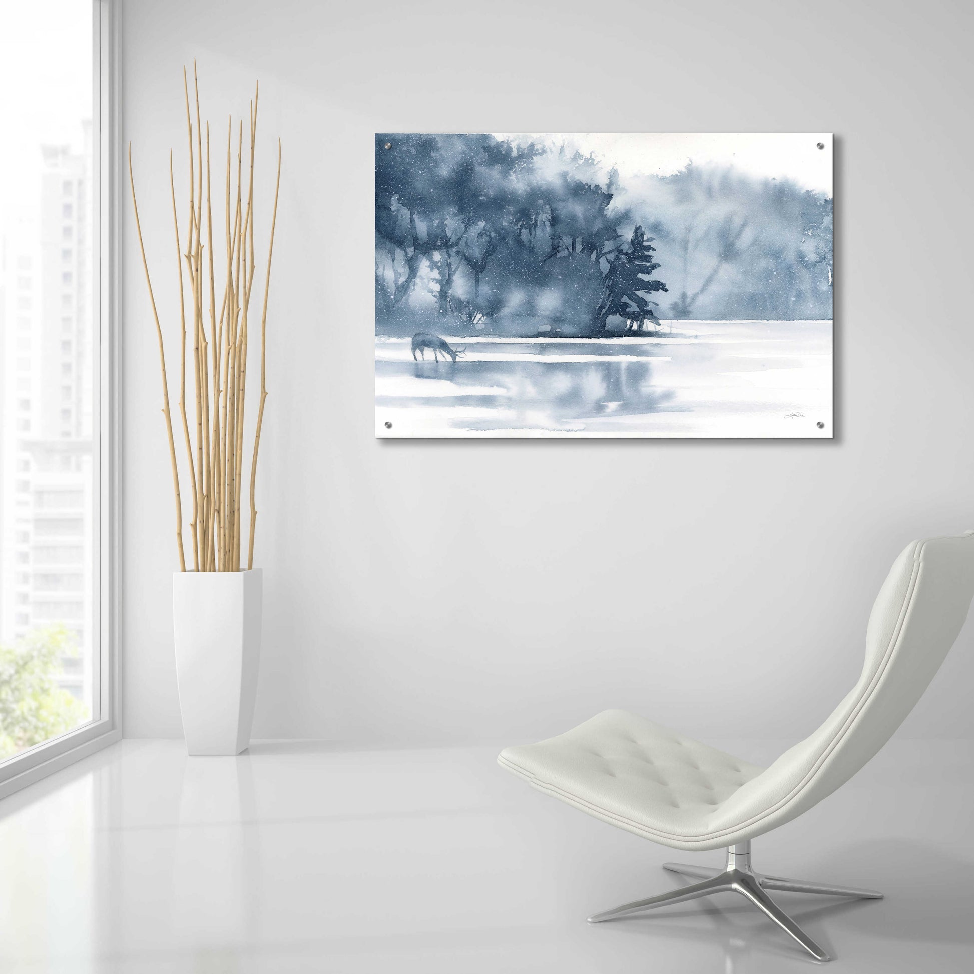 Epic Art 'Winter Lake' by Katrina Pete, Acrylic Glass Wall Art,36x24