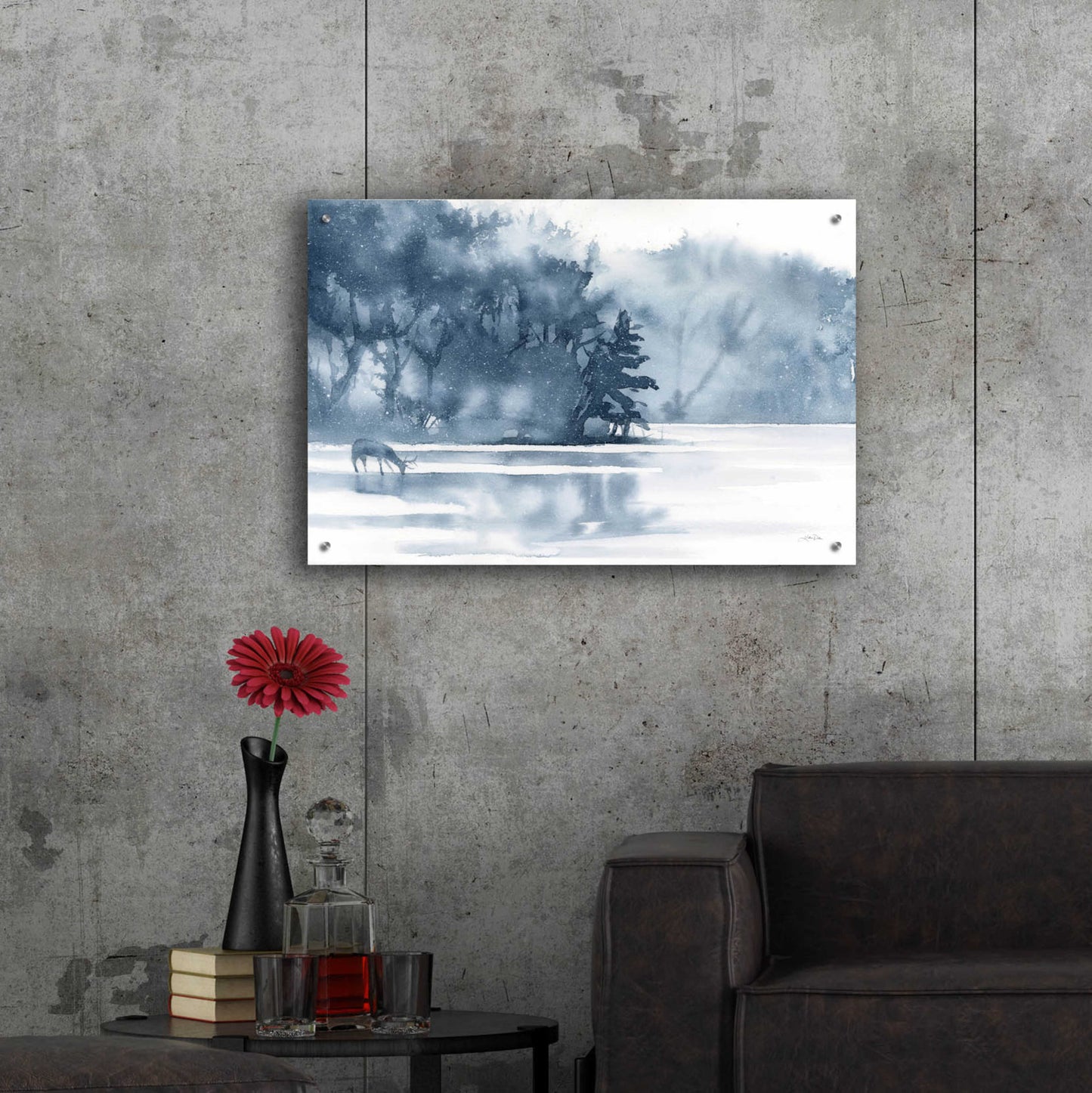 Epic Art 'Winter Lake' by Katrina Pete, Acrylic Glass Wall Art,36x24