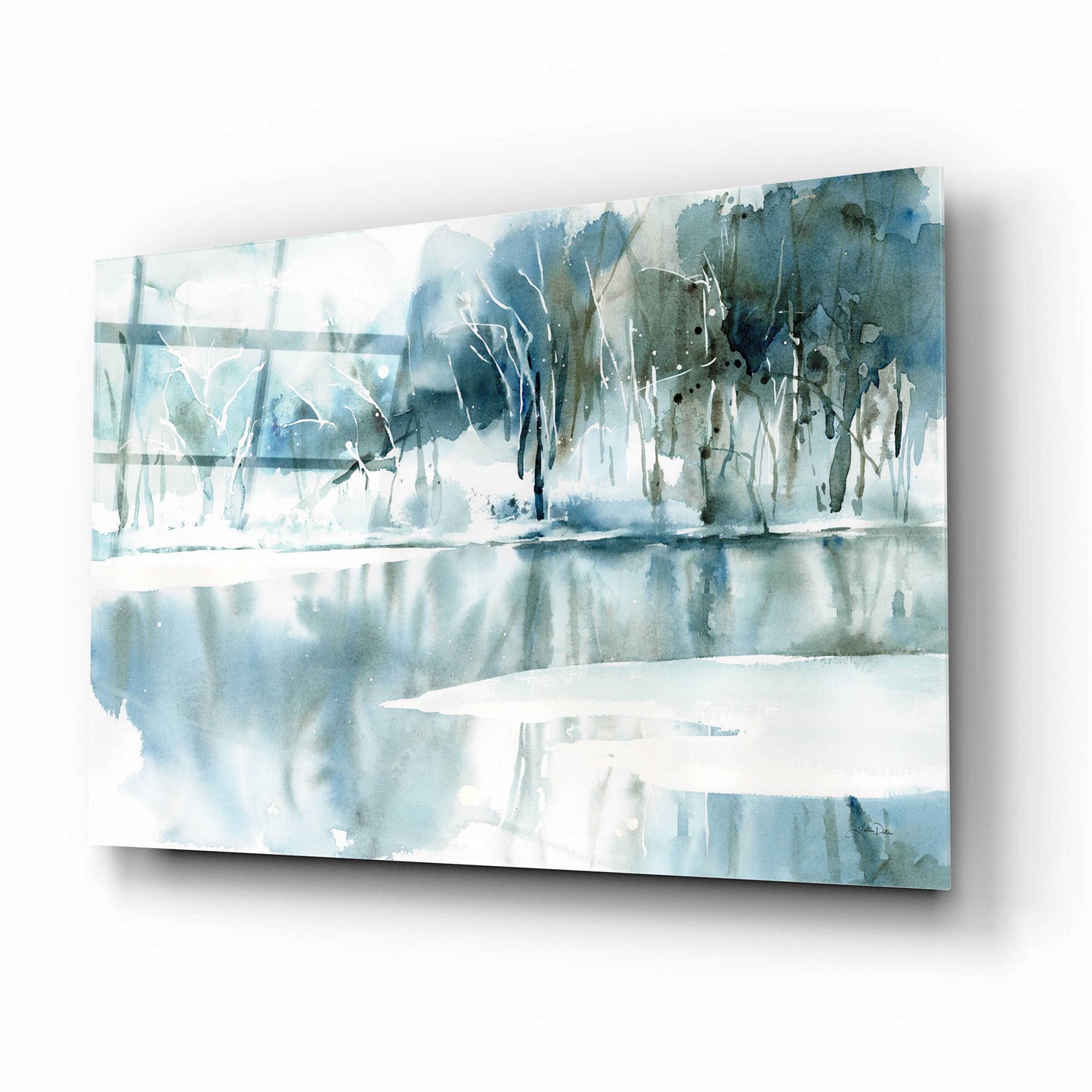 Epic Art 'Blue Reflections' by Katrina Pete, Acrylic Glass Wall Art,16x12