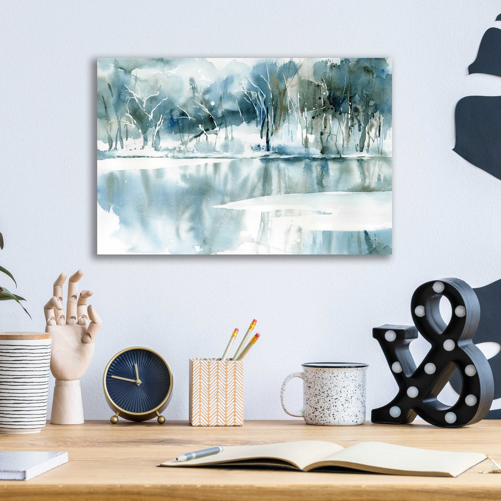 Epic Art 'Blue Reflections' by Katrina Pete, Acrylic Glass Wall Art,16x12