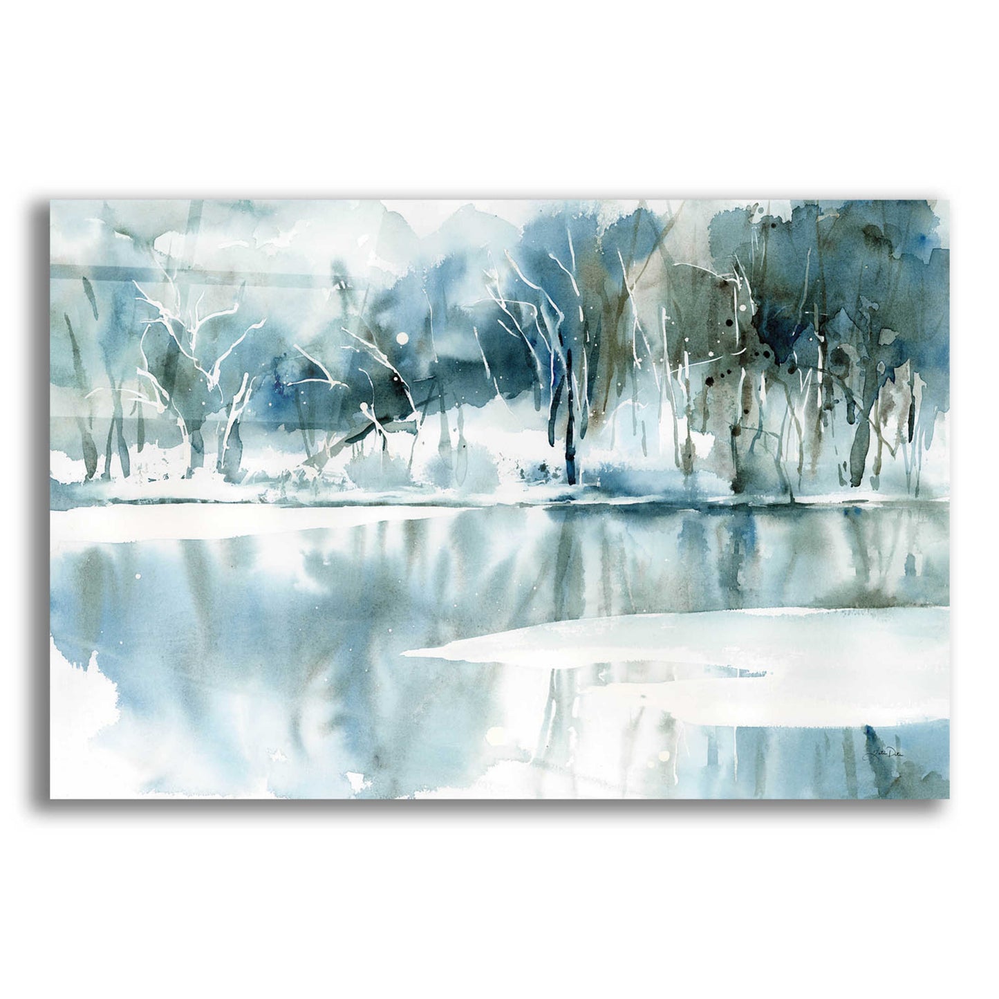 Epic Art 'Blue Reflections' by Katrina Pete, Acrylic Glass Wall Art,16x12