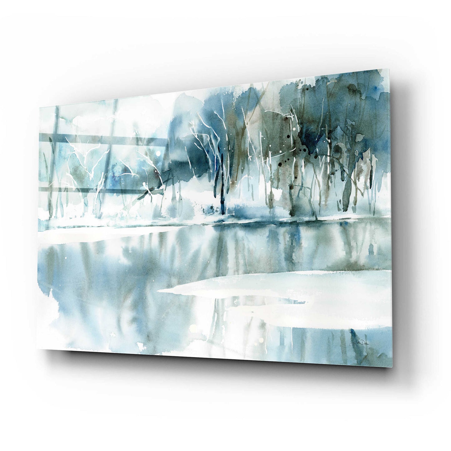 Epic Art 'Blue Reflections' by Katrina Pete, Acrylic Glass Wall Art,24x16