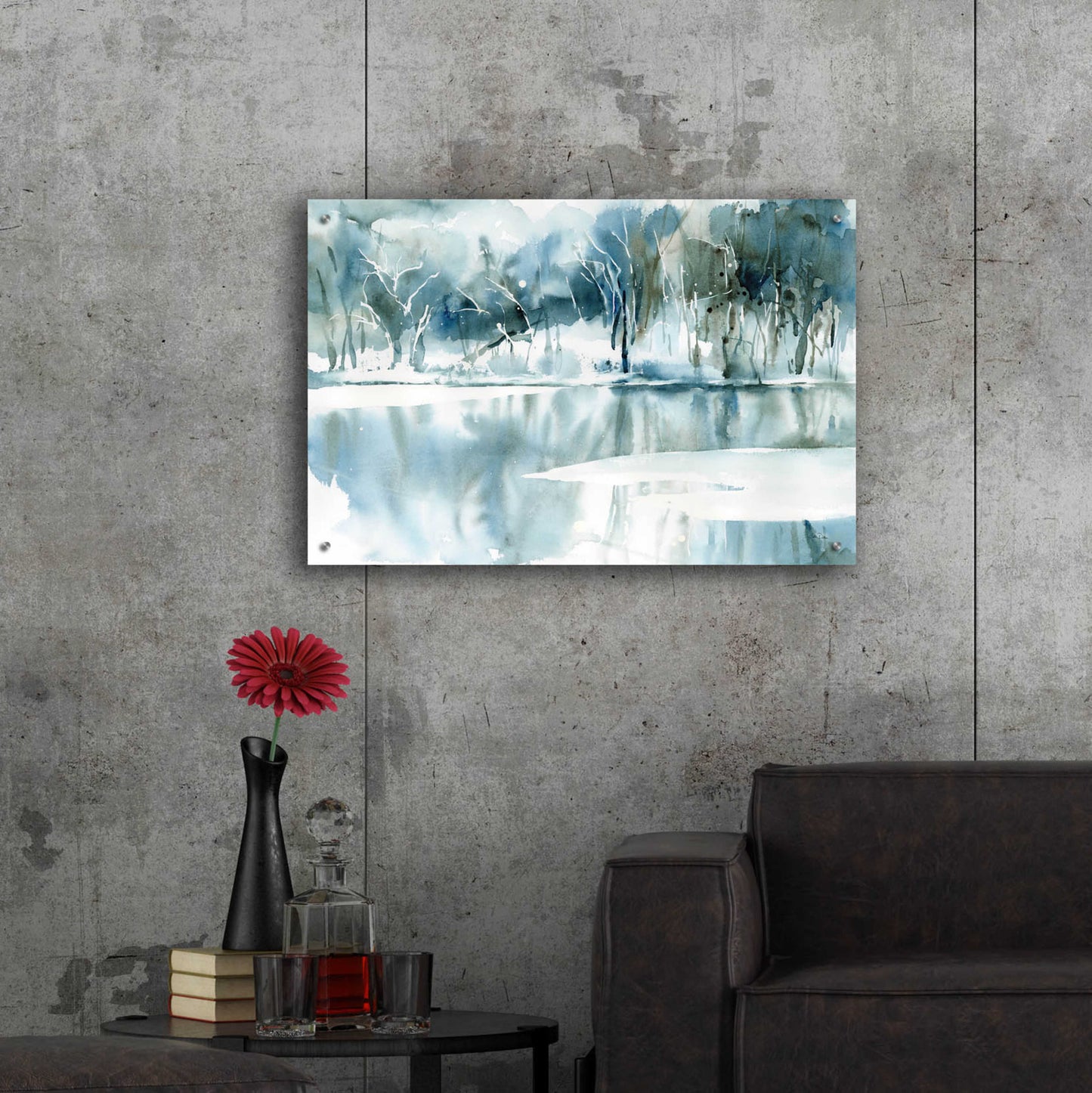 Epic Art 'Blue Reflections' by Katrina Pete, Acrylic Glass Wall Art,36x24