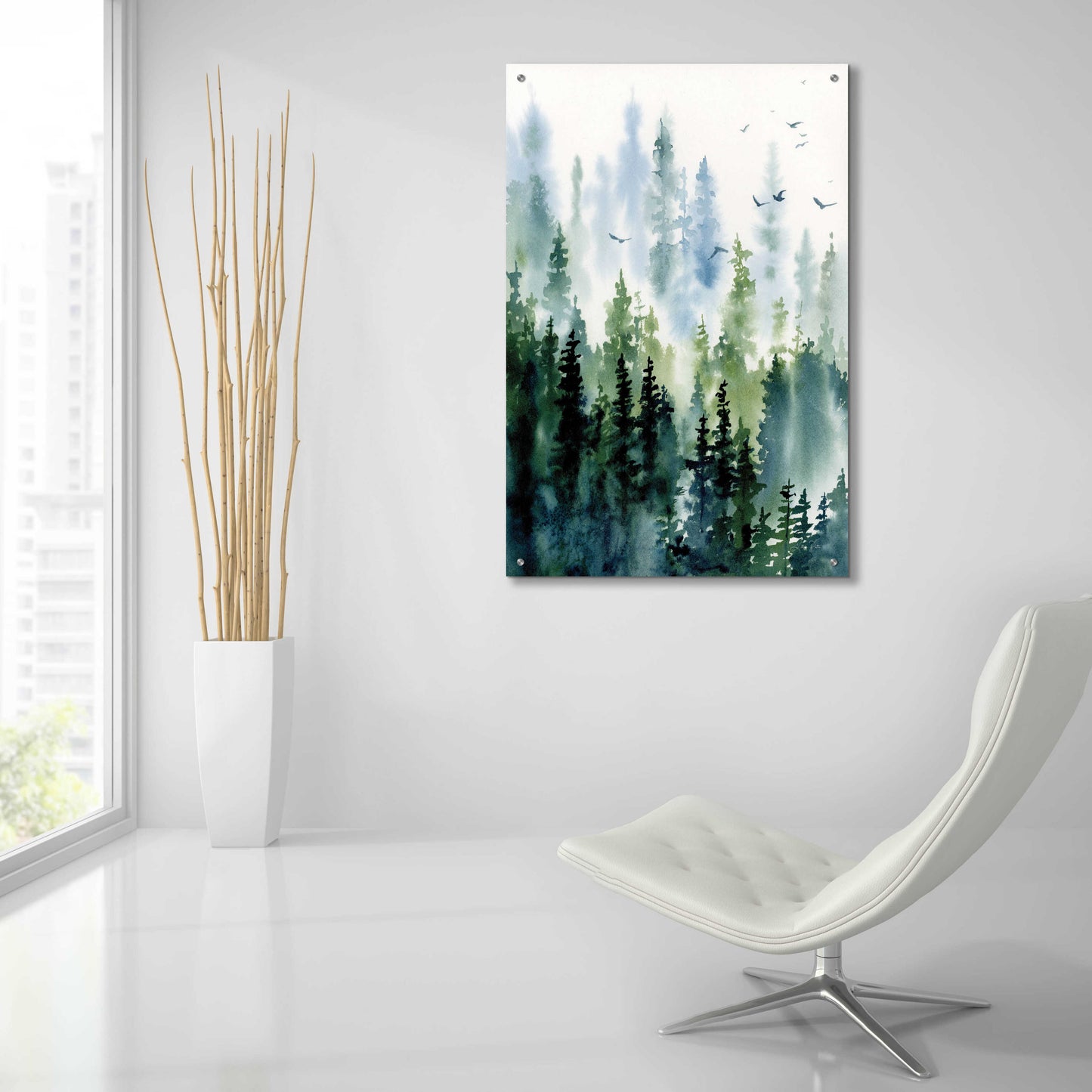 Epic Art 'Treeline' by Katrina Pete, Acrylic Glass Wall Art,24x36