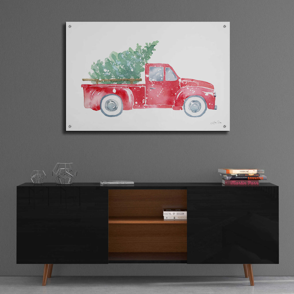 Epic Art 'Christmas Truck' by Katrina Pete, Acrylic Glass Wall Art,36x24