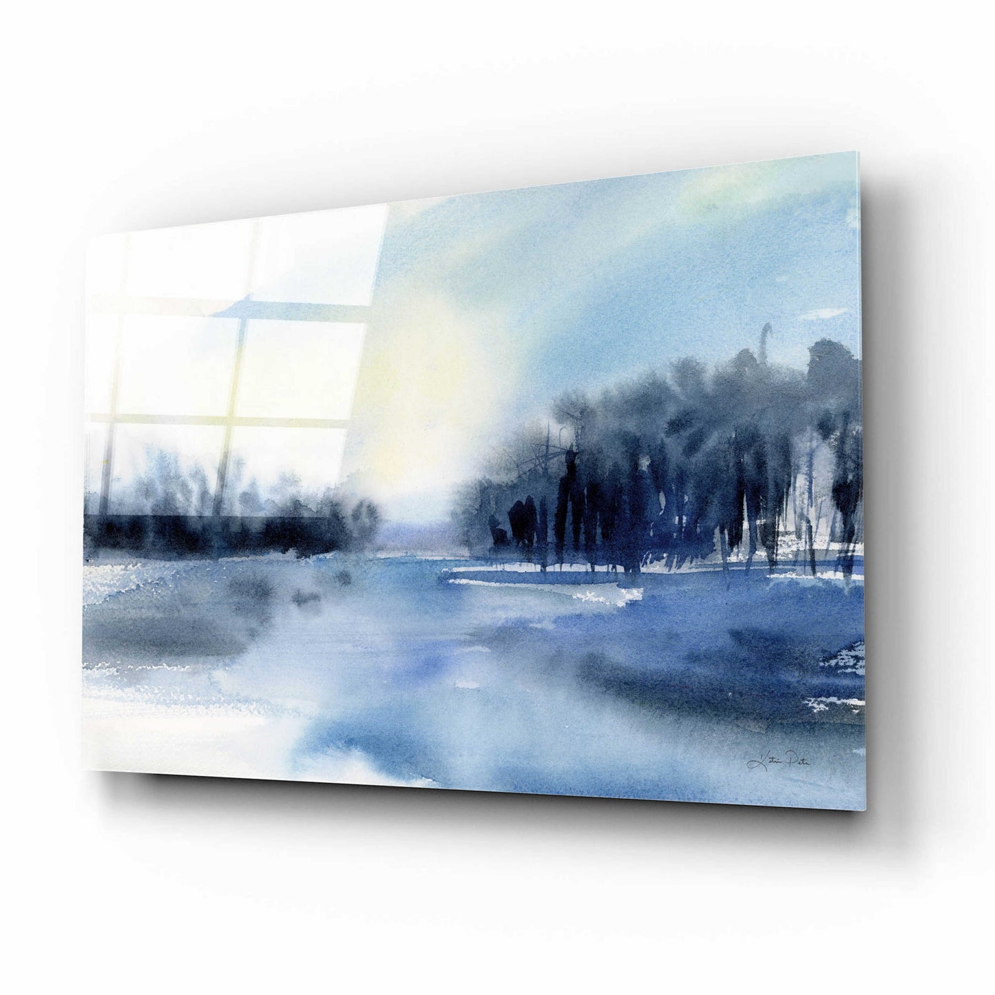 Epic Art 'Winter River' by Katrina Pete, Acrylic Glass Wall Art,16x12