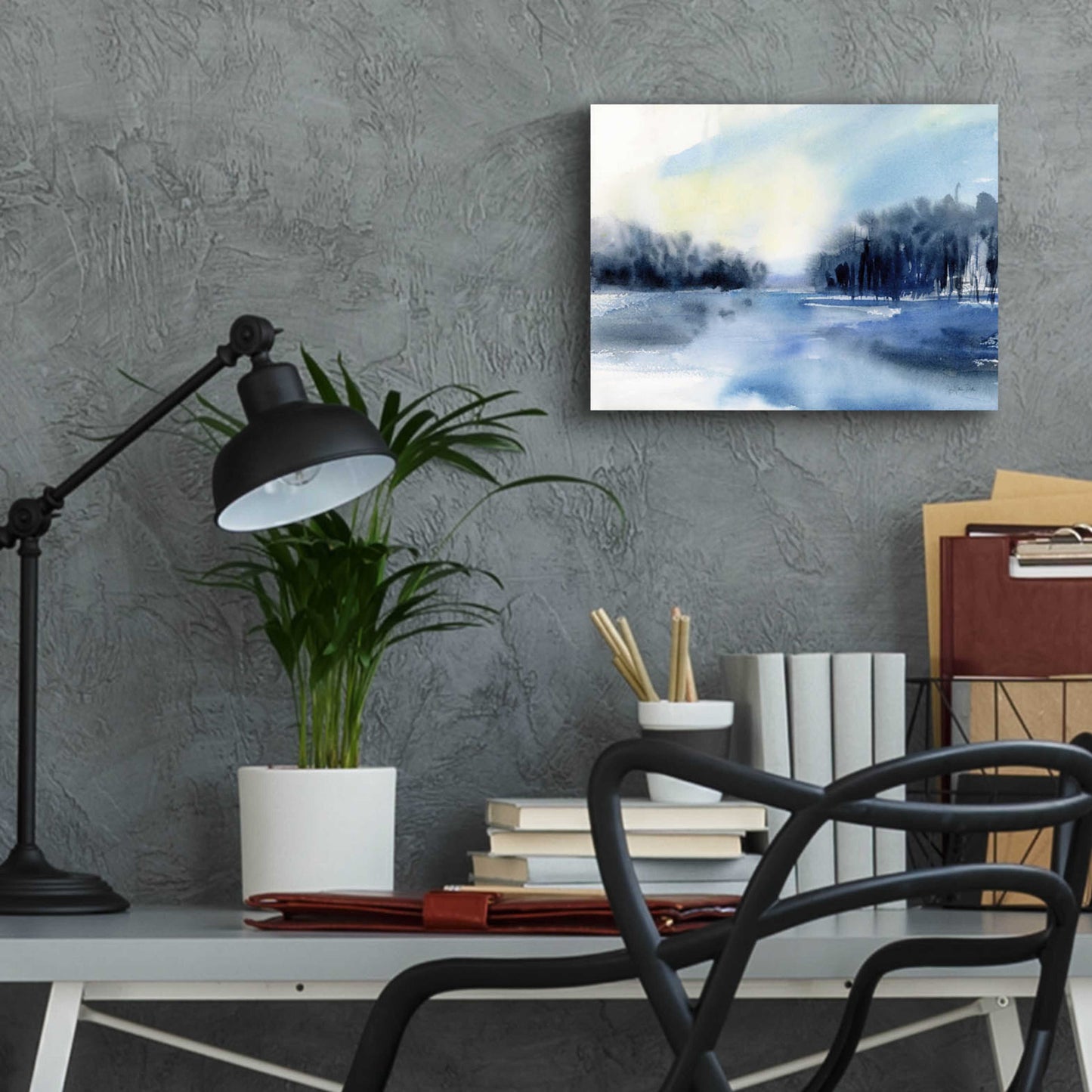 Epic Art 'Winter River' by Katrina Pete, Acrylic Glass Wall Art,16x12