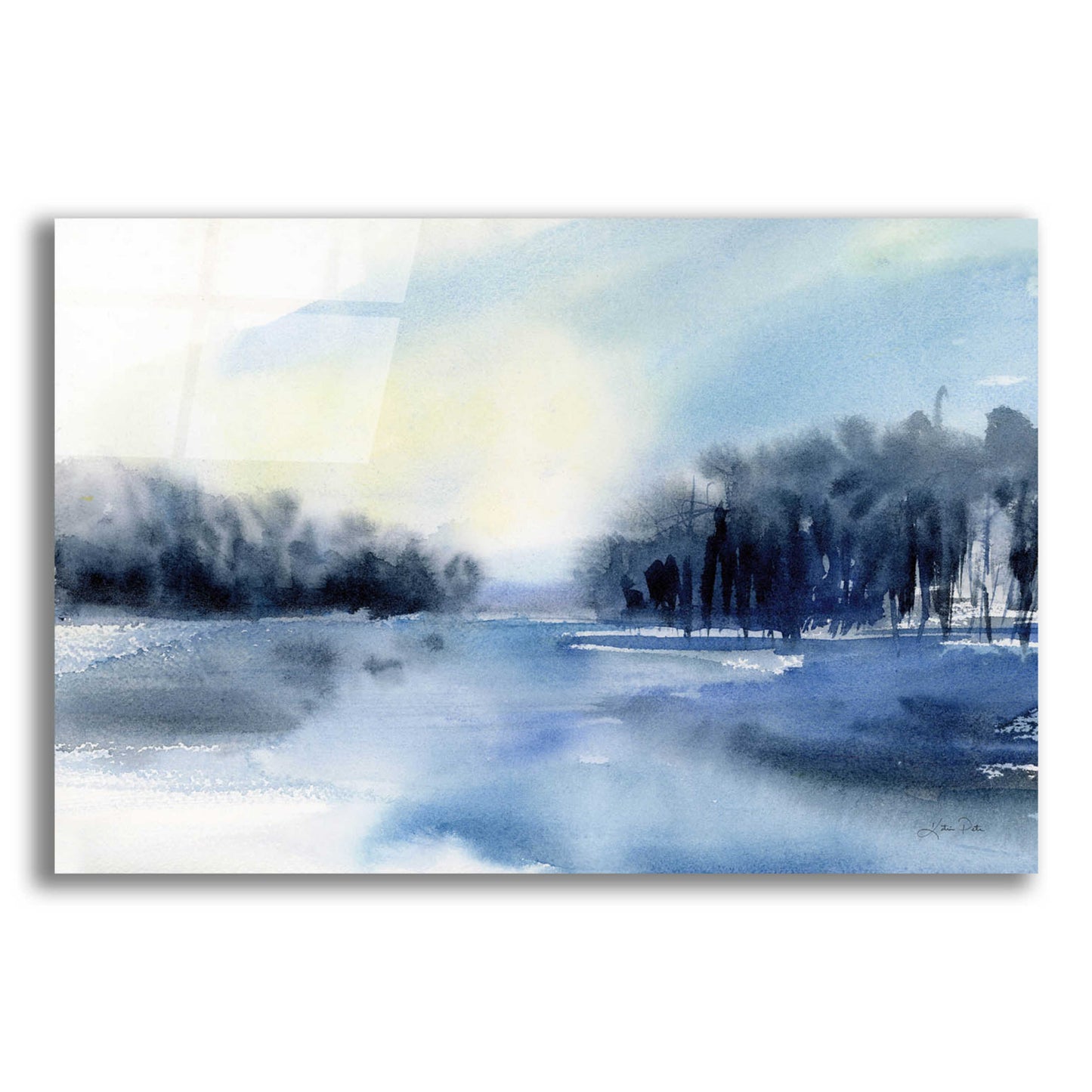 Epic Art 'Winter River' by Katrina Pete, Acrylic Glass Wall Art,16x12