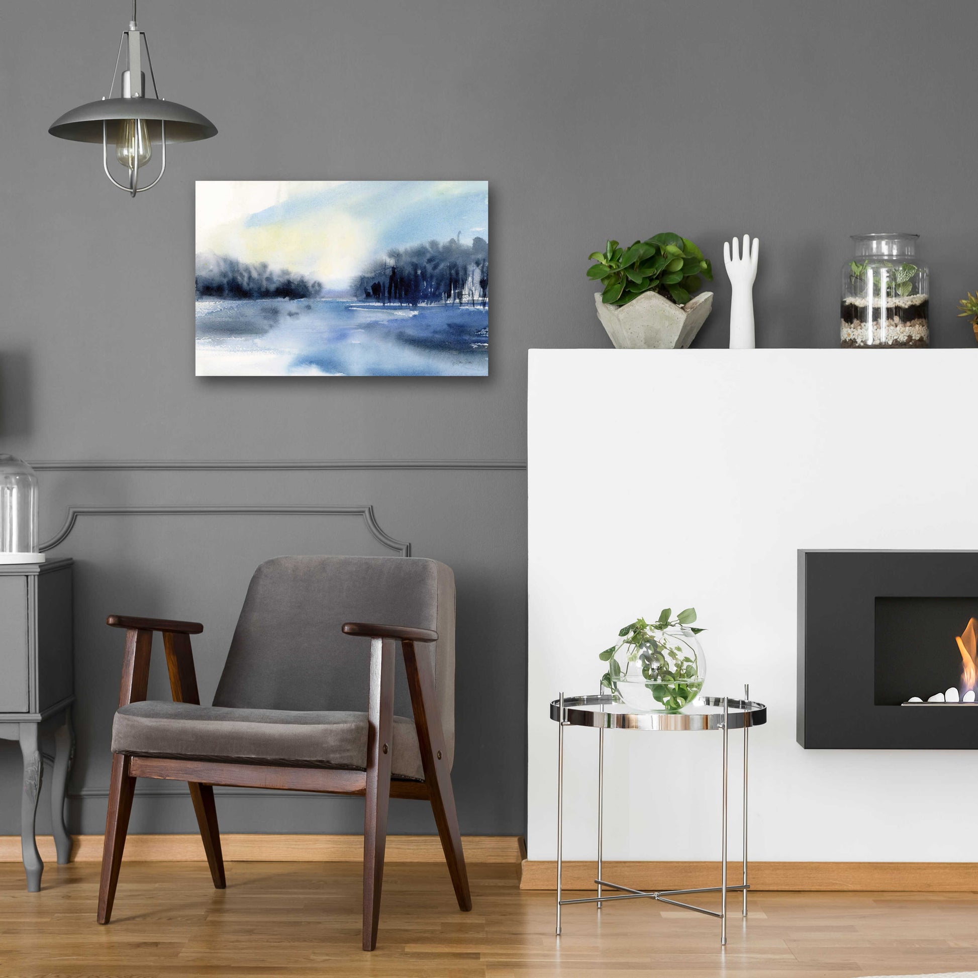 Epic Art 'Winter River' by Katrina Pete, Acrylic Glass Wall Art,24x16