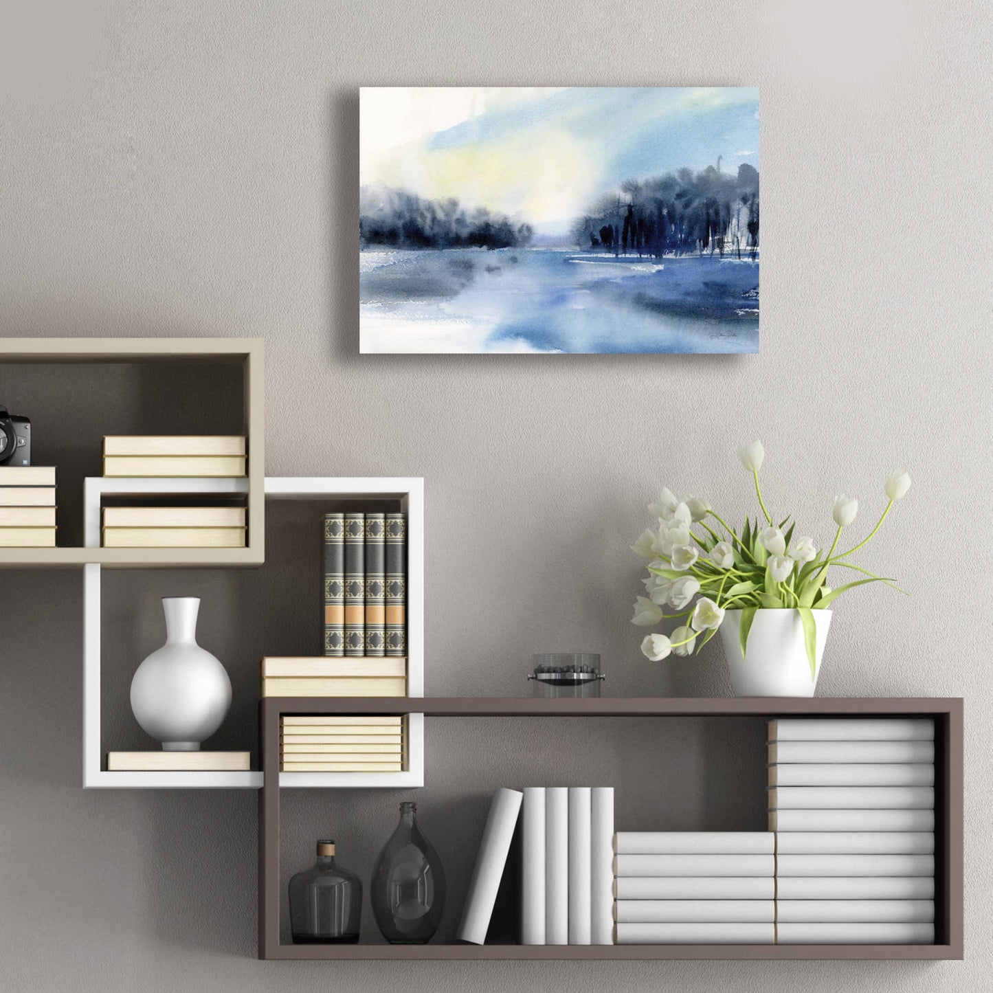 Epic Art 'Winter River' by Katrina Pete, Acrylic Glass Wall Art,24x16