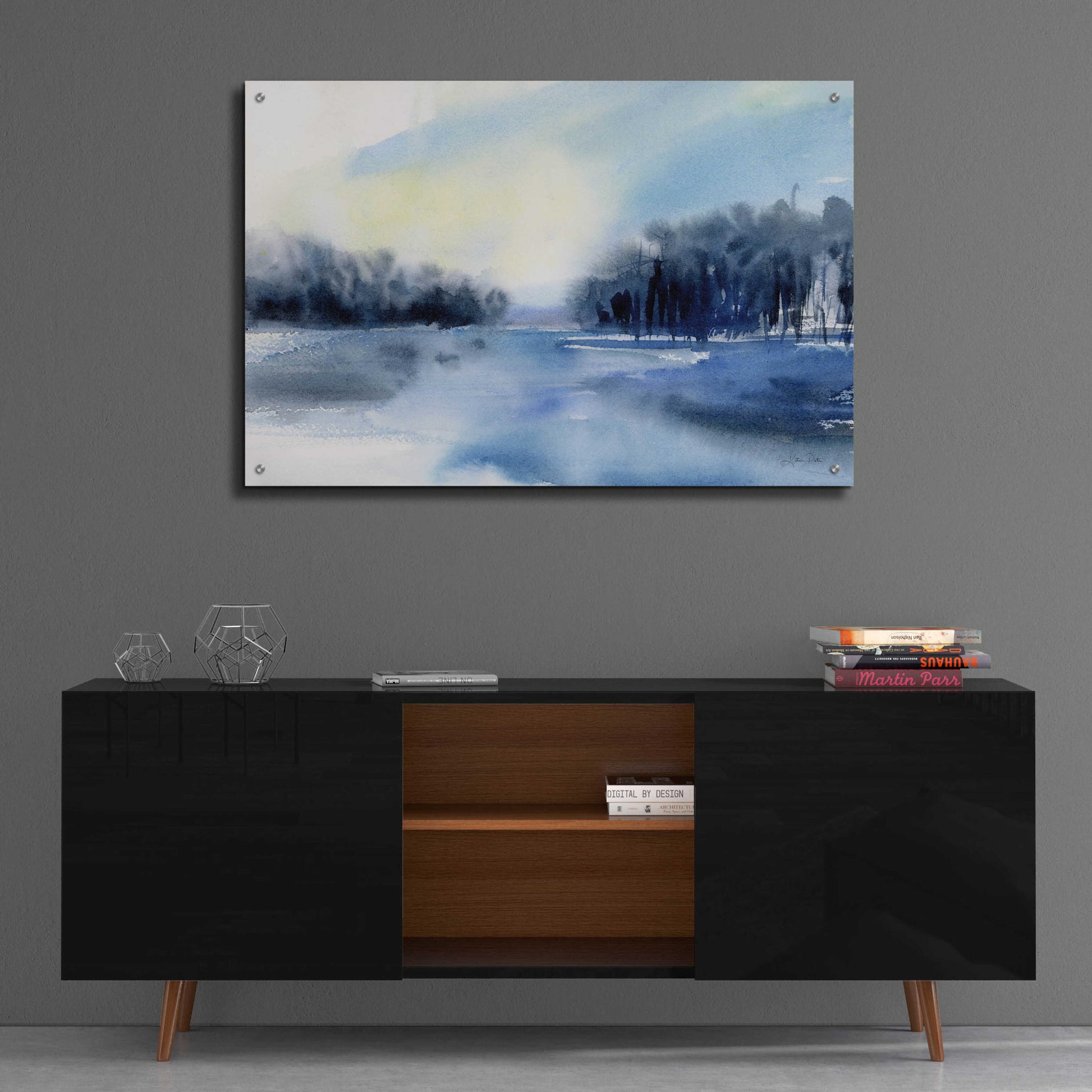 Epic Art 'Winter River' by Katrina Pete, Acrylic Glass Wall Art,36x24