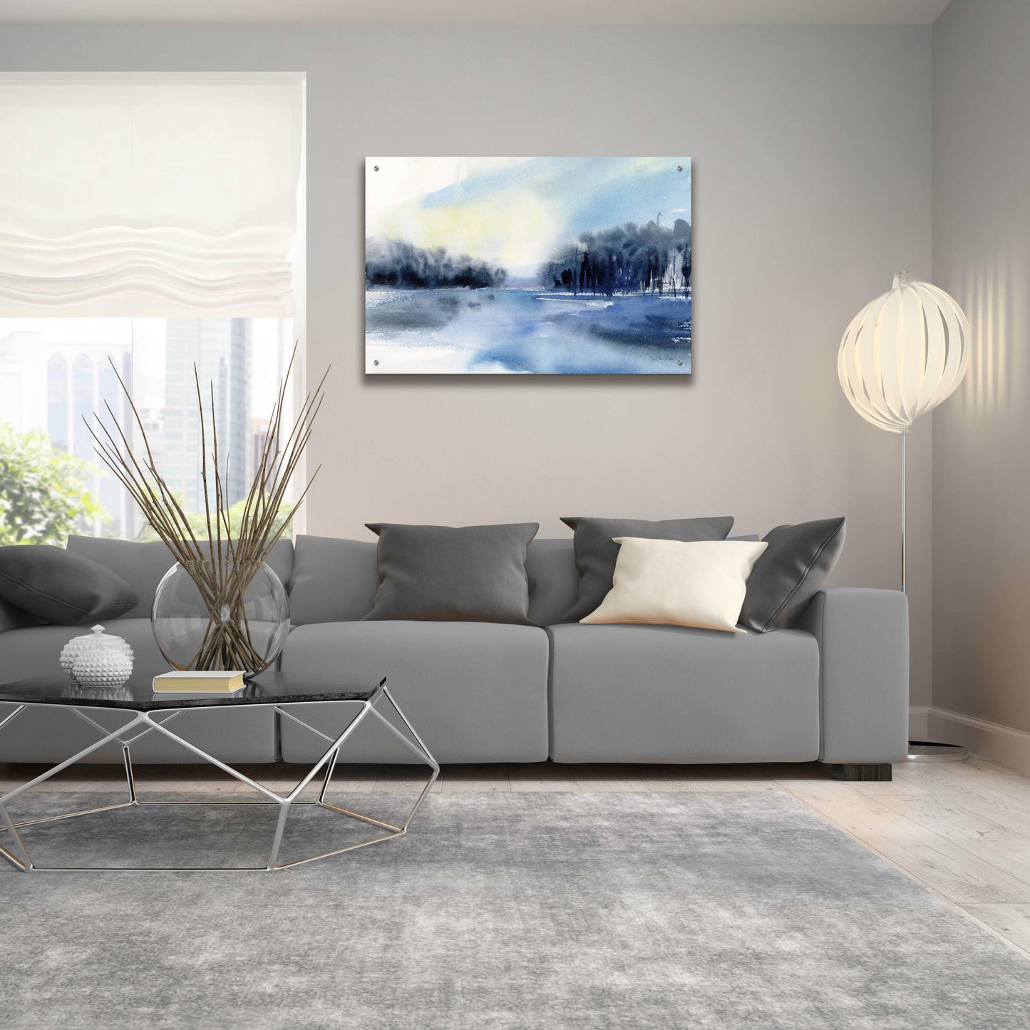 Epic Art 'Winter River' by Katrina Pete, Acrylic Glass Wall Art,36x24