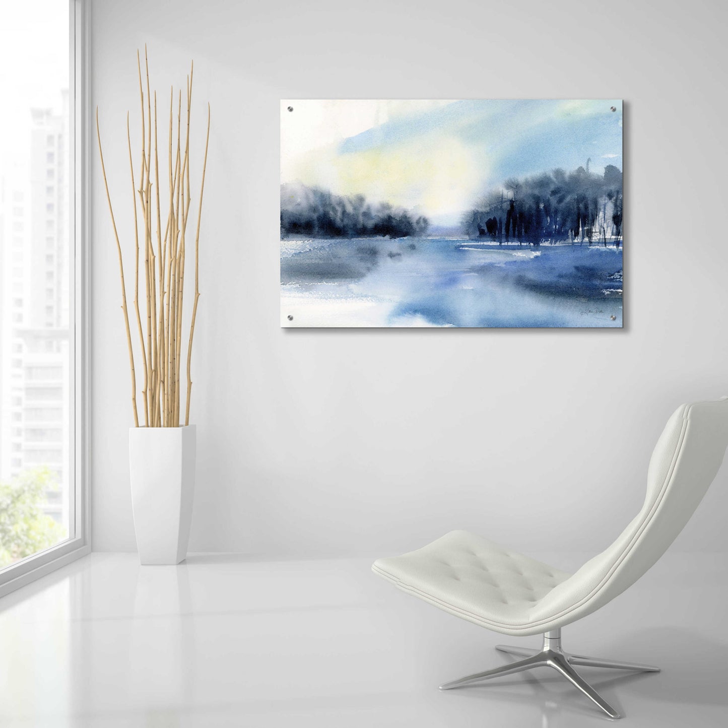 Epic Art 'Winter River' by Katrina Pete, Acrylic Glass Wall Art,36x24