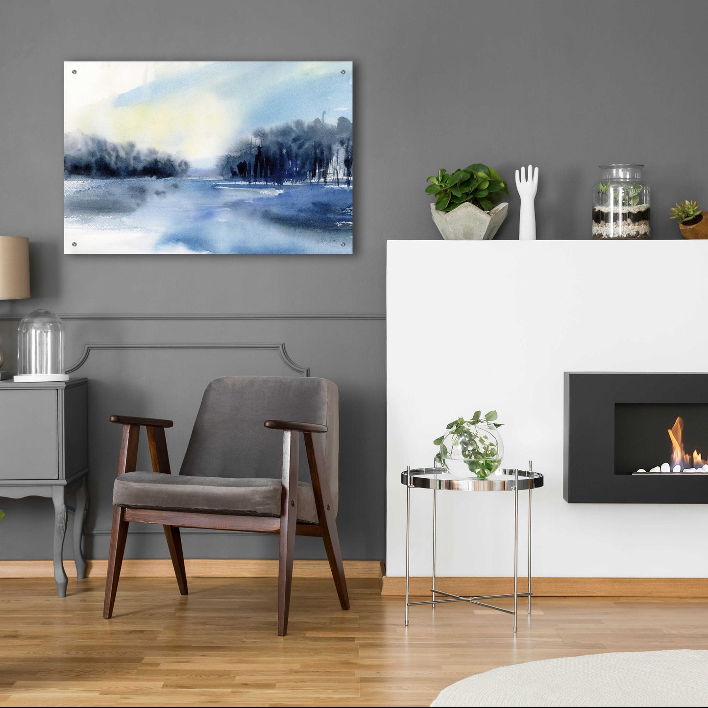 Epic Art 'Winter River' by Katrina Pete, Acrylic Glass Wall Art,36x24