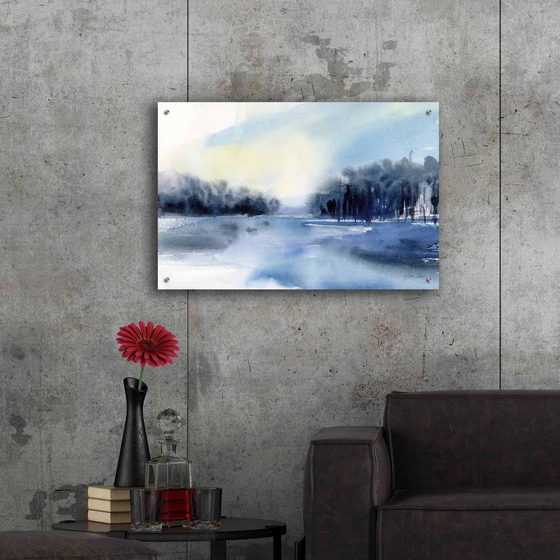 Epic Art 'Winter River' by Katrina Pete, Acrylic Glass Wall Art,36x24