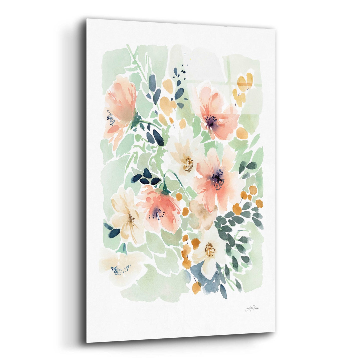 Epic Art 'Spring Florals' by Katrina Pete, Acrylic Glass Wall Art,12x16