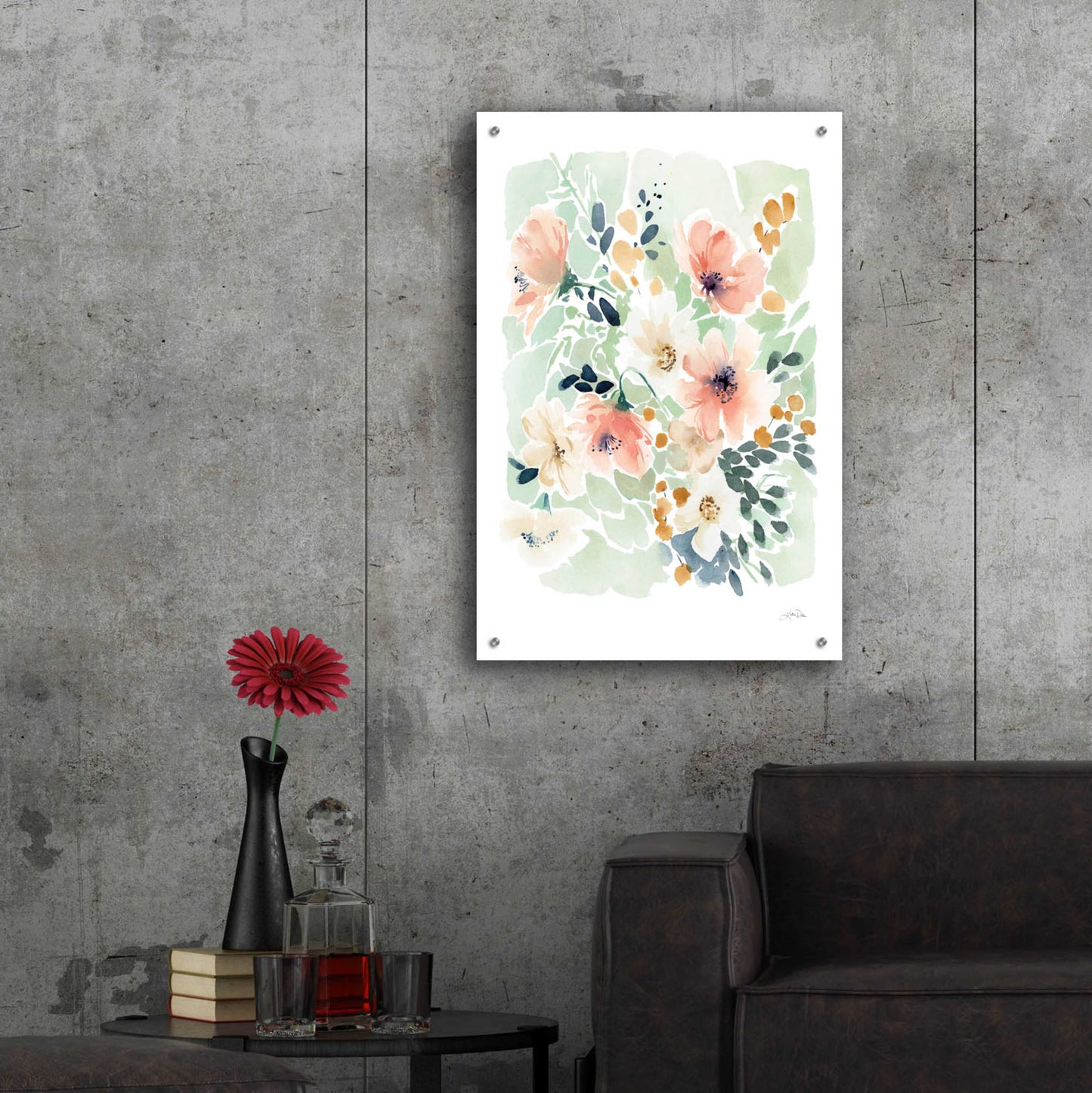 Epic Art 'Spring Florals' by Katrina Pete, Acrylic Glass Wall Art,24x36