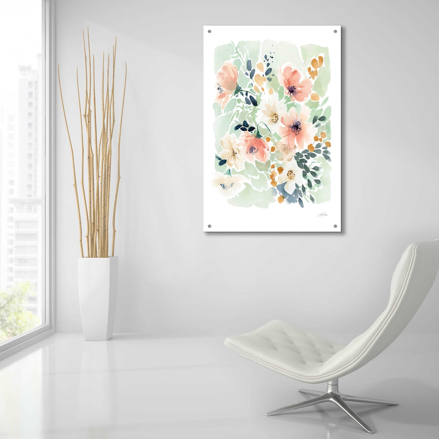 Epic Art 'Spring Florals' by Katrina Pete, Acrylic Glass Wall Art,24x36