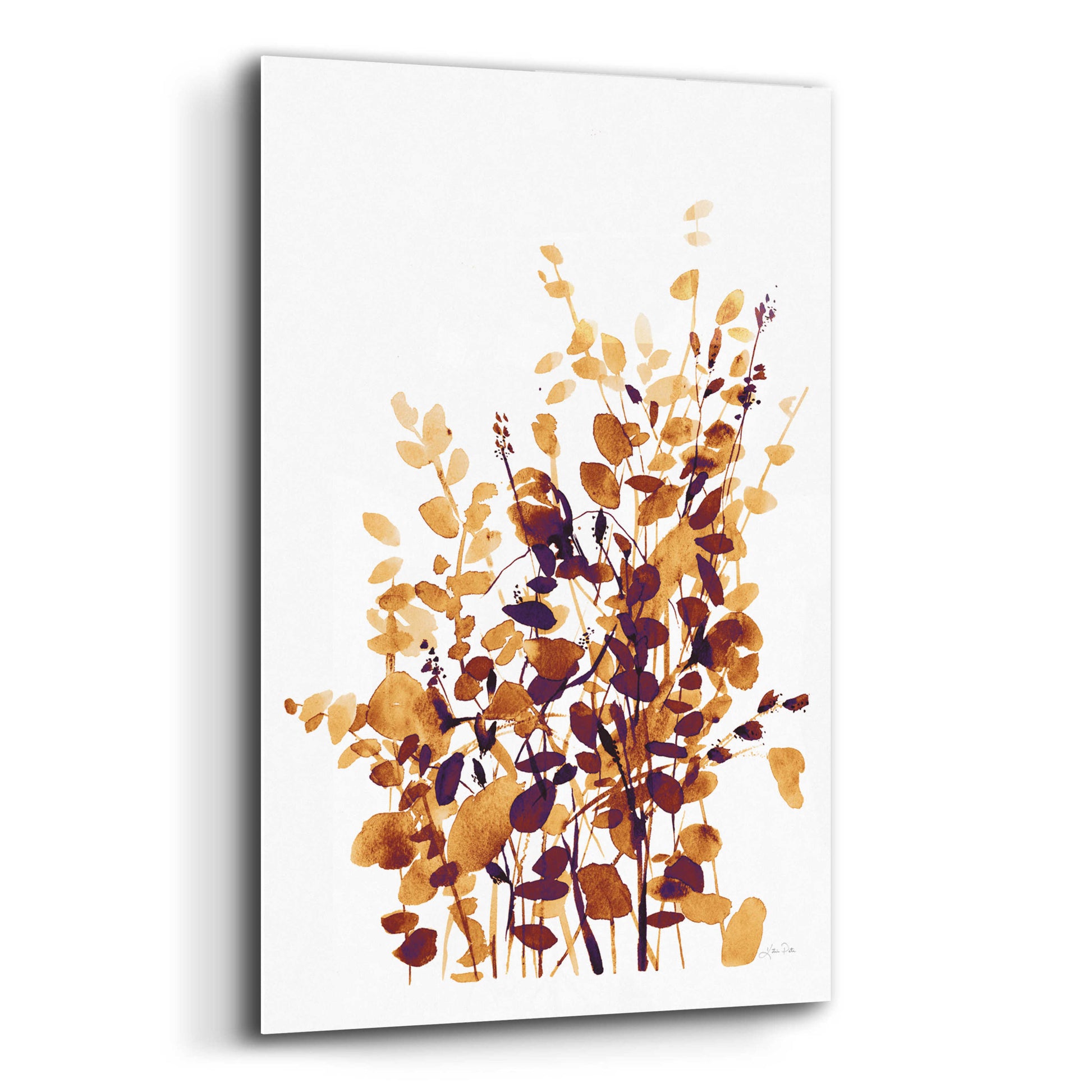 Epic Art 'Brown Botanicals' by Katrina Pete, Acrylic Glass Wall Art,12x16