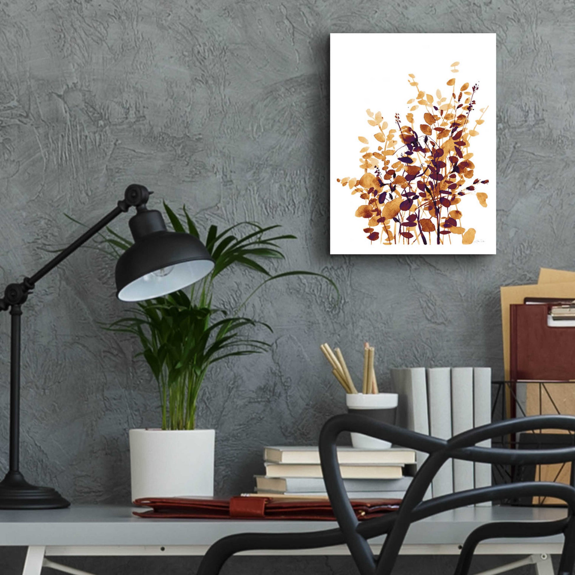 Epic Art 'Brown Botanicals' by Katrina Pete, Acrylic Glass Wall Art,12x16