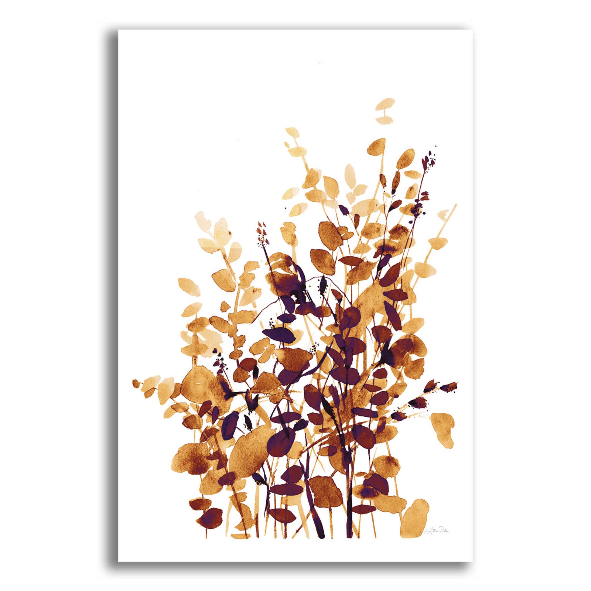 Epic Art 'Brown Botanicals' by Katrina Pete, Acrylic Glass Wall Art,12x16