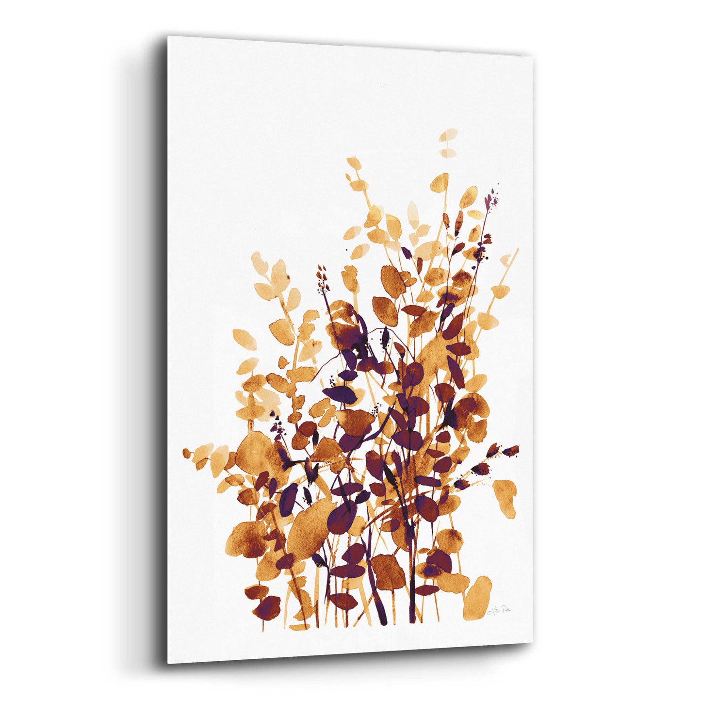 Epic Art 'Brown Botanicals' by Katrina Pete, Acrylic Glass Wall Art,16x24