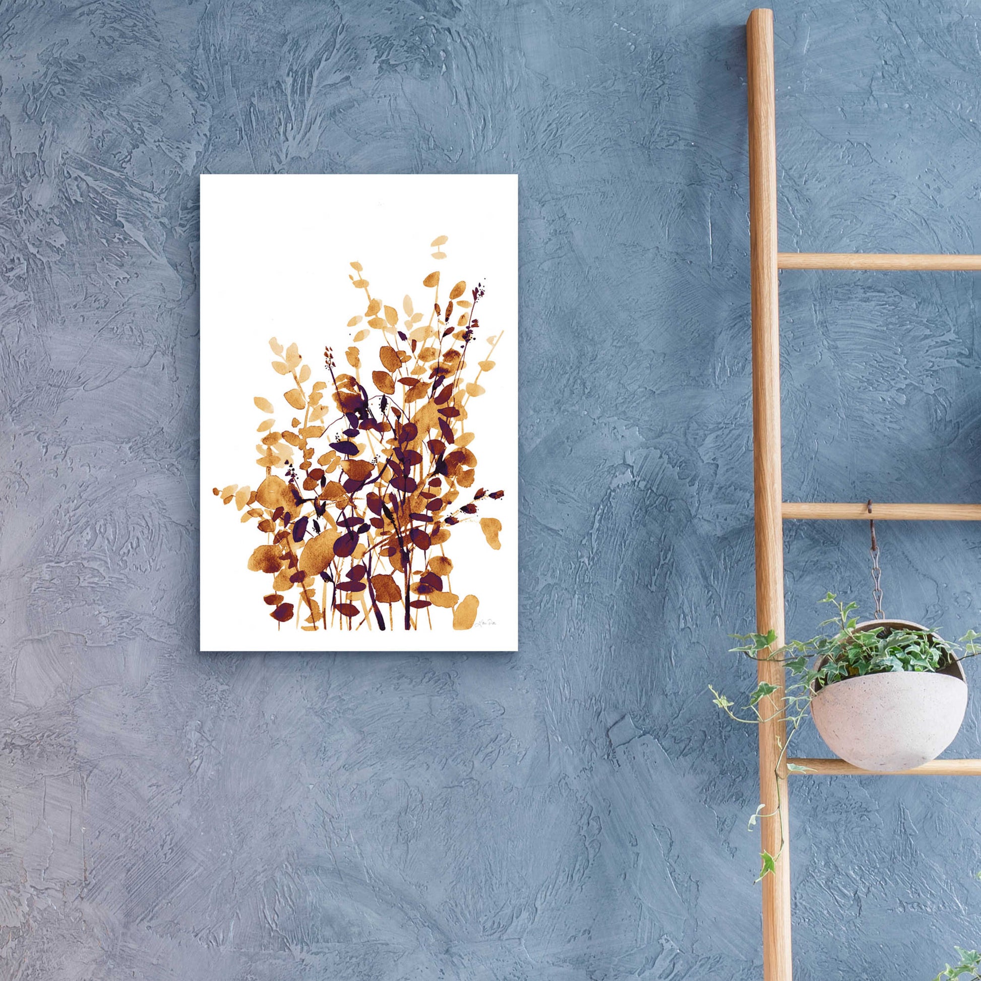 Epic Art 'Brown Botanicals' by Katrina Pete, Acrylic Glass Wall Art,16x24