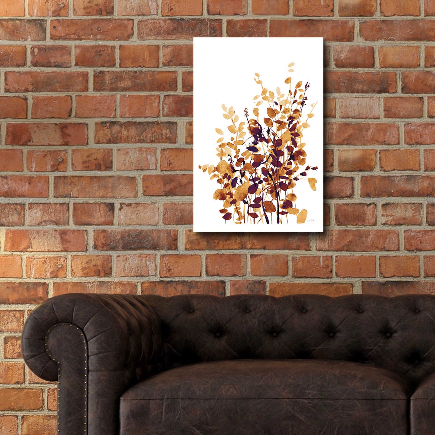 Epic Art 'Brown Botanicals' by Katrina Pete, Acrylic Glass Wall Art,16x24